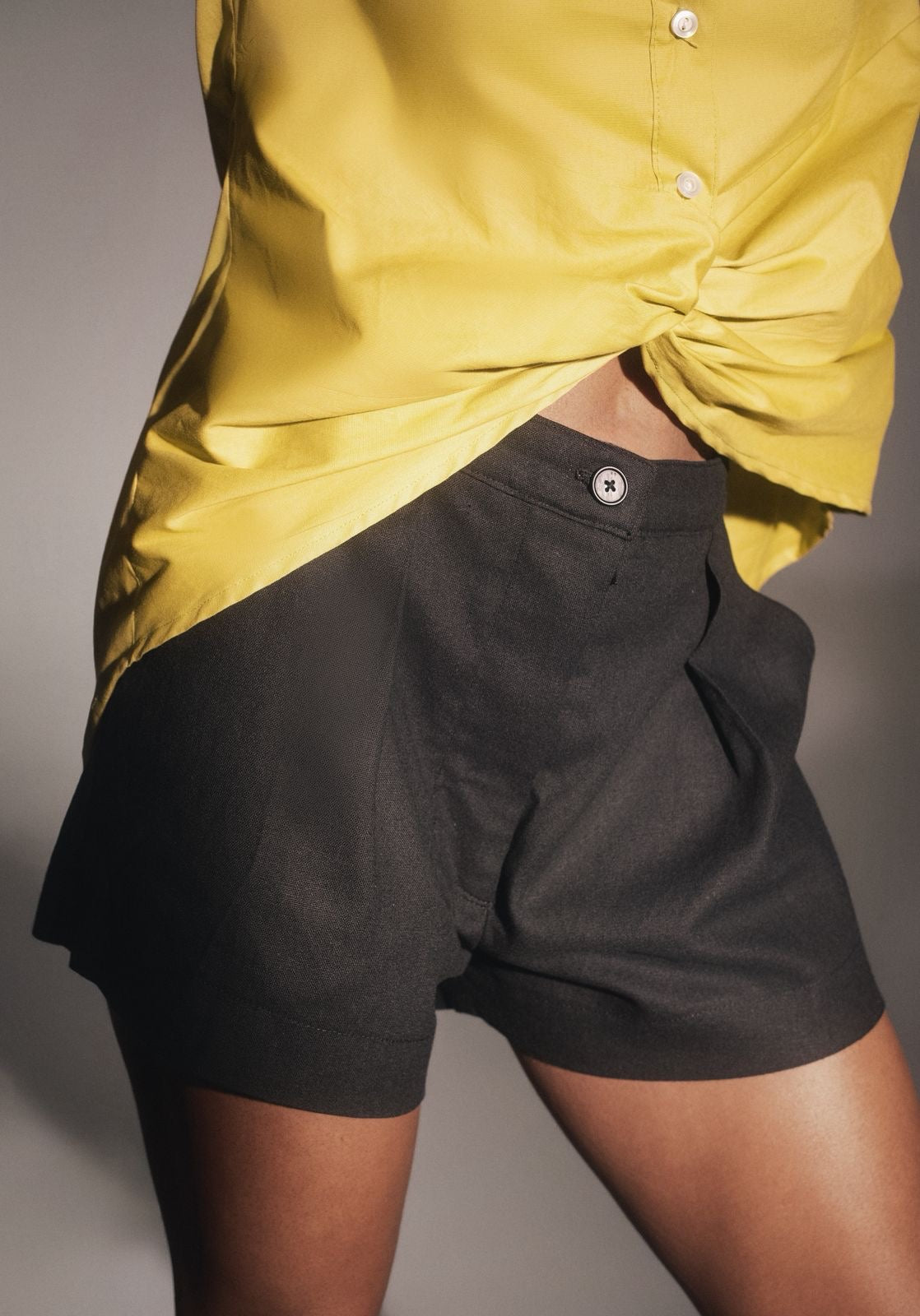 Pleated Sculpted Short