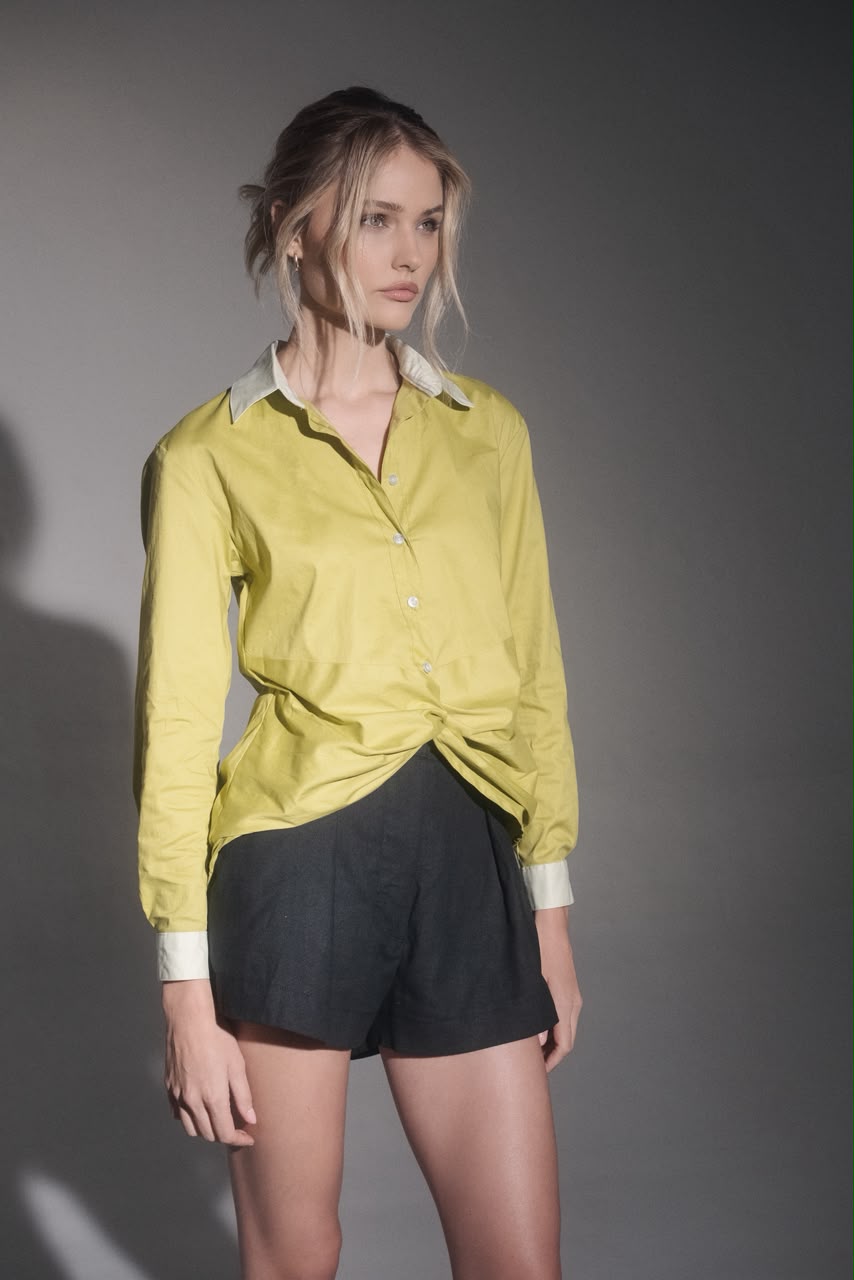 Pleated Sculpted Short