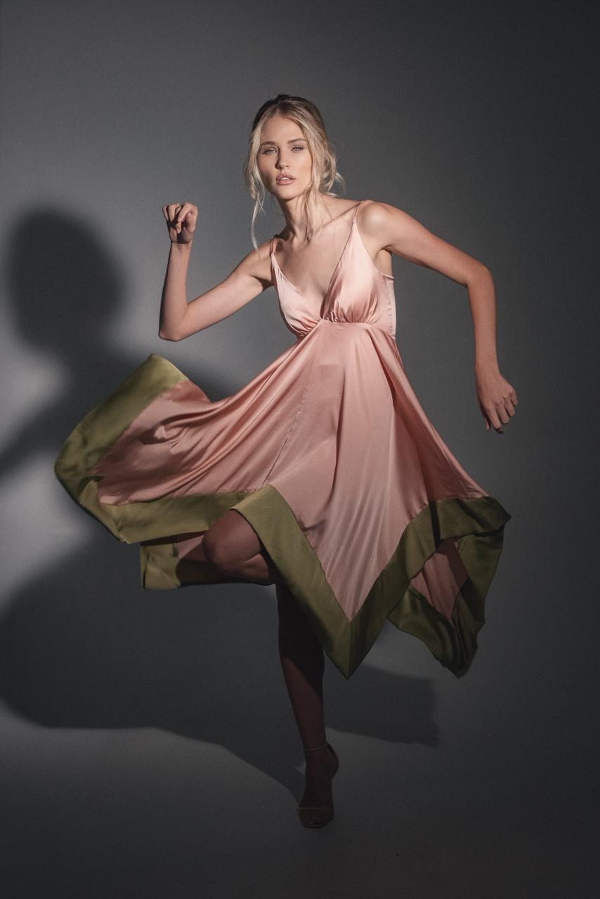 Satin Handkerchief dress